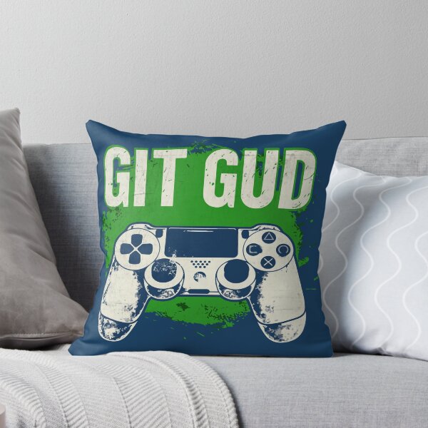 Item preview, Git Gud! - Gamer's Victory Mantra (Green) designed and sold by Sir Meow Meow.