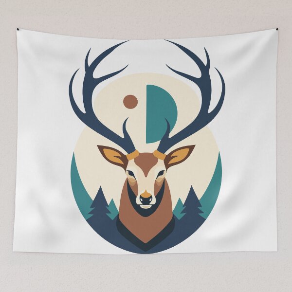 Item preview, Simple minimalistic deer designed and sold by TheRealmWithin.