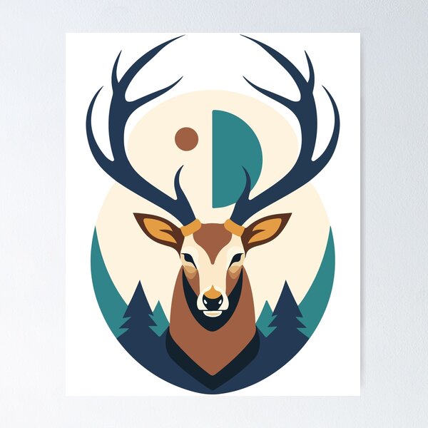 Item preview, Simple minimalistic deer designed and sold by TheRealmWithin.