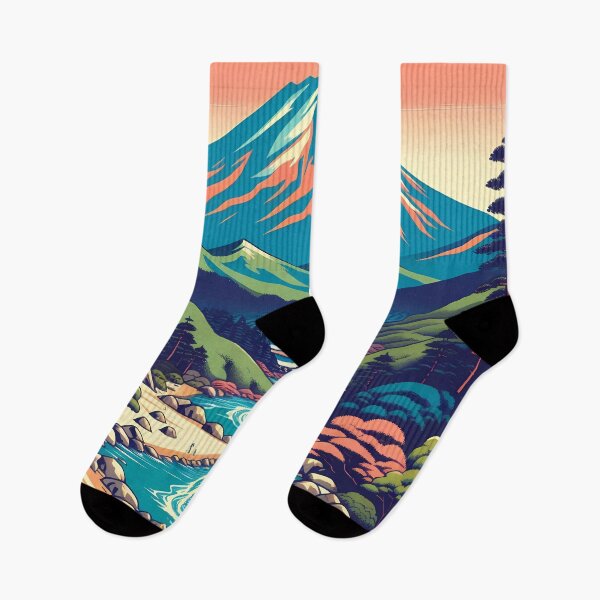 Item preview, Tranquil Mountain Vista: A River's Journey designed and sold by Vitalka-uk.