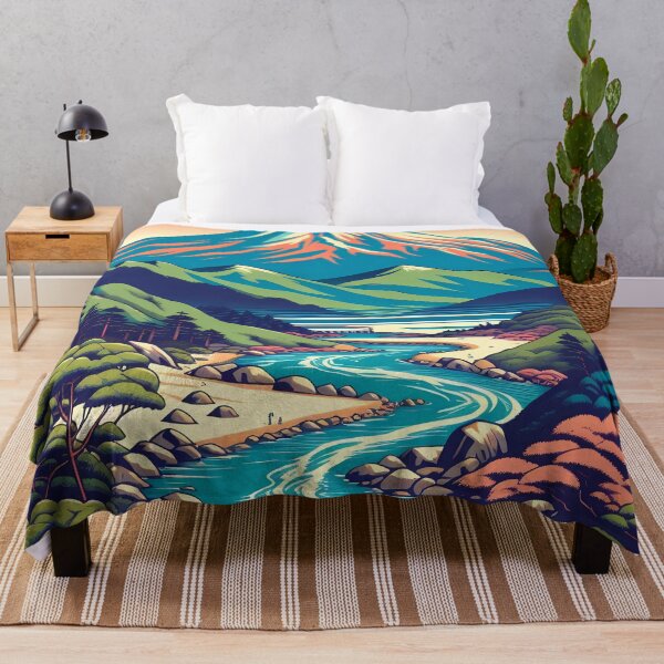 Item preview, Tranquil Mountain Vista: A River's Journey designed and sold by Vitalka-uk.