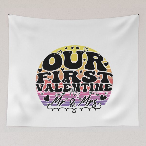 Item preview, Our First Valentine As Mr And Mrs, Gift for New Married designed and sold by ArtByKatti.
