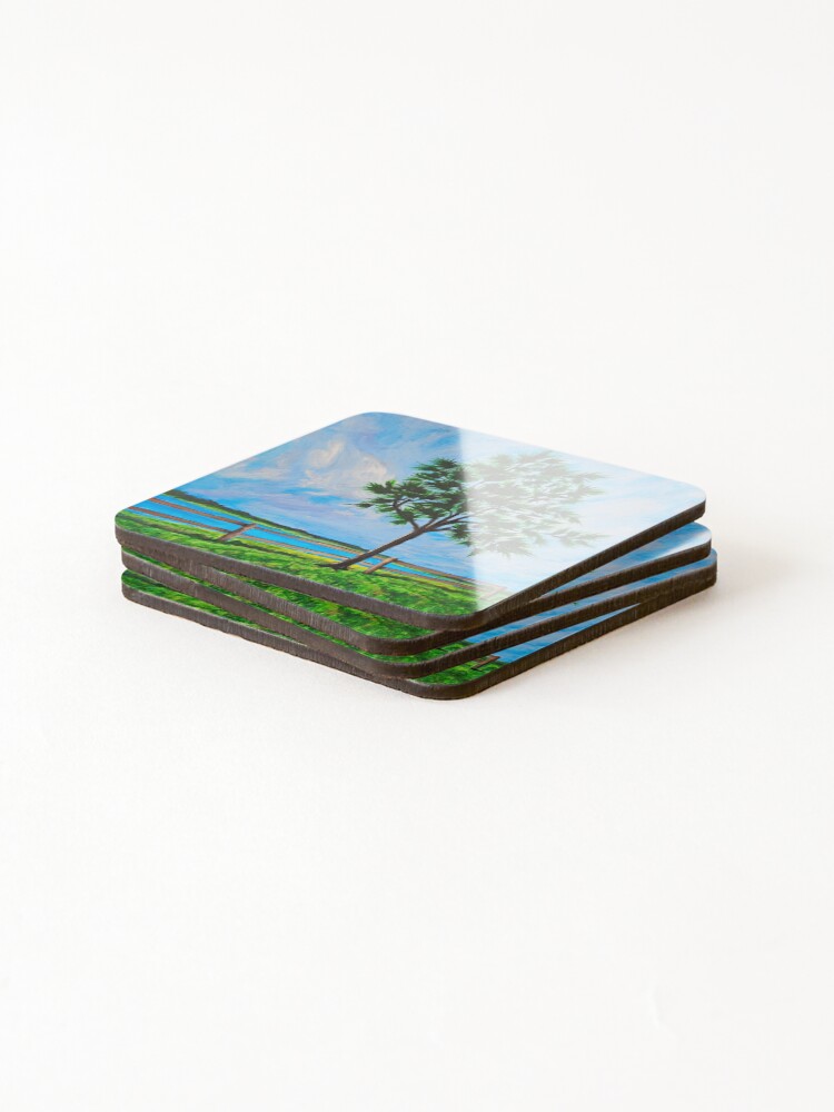 Thumbnail 4 of 5, Coasters (Set of 4), Celery Fields Tree designed and sold by RudyYoder.