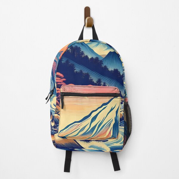 Item preview, Alpine Serenity: A Stylized Mountain River Scene designed and sold by Vitalka-uk.