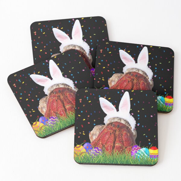 Item preview, Cute Easter Bunny Hermit Crab designed and sold by Cat Lady Designs.