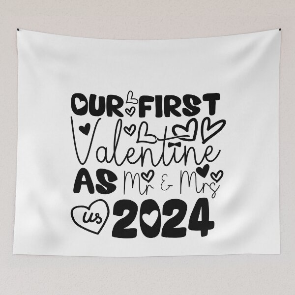Item preview, Our First Valentine As Mr And Mrs, Gift for New Married designed and sold by ArtByKatti.