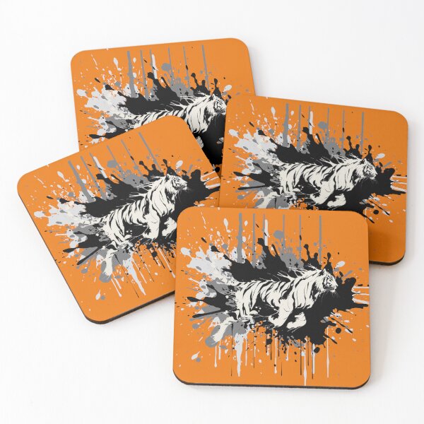 Item preview, Majestic Bengal Tiger - Black and White Ink Blot designed and sold by HausKatz.