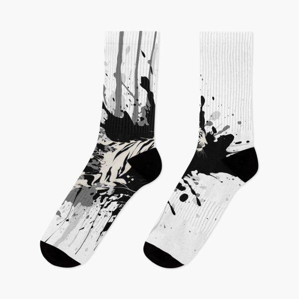 Item preview, Majestic Bengal Tiger - Black and White Ink Blot designed and sold by HausKatz.