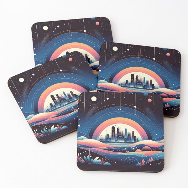 Item preview, Alien Cityscape Under Starry Sky designed and sold by SunkenCost.
