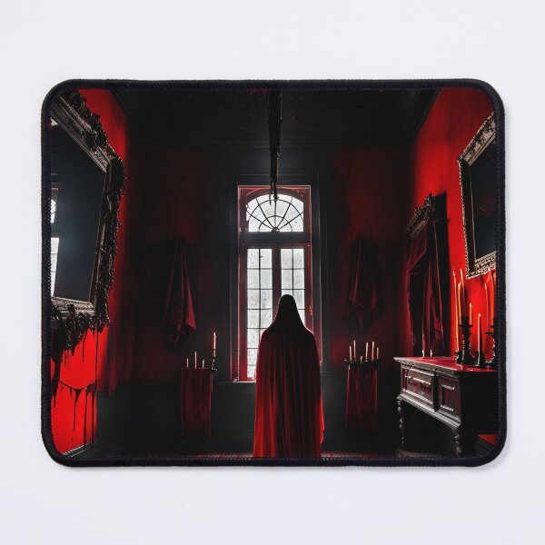 Item preview, The Scarlet Parlor - Eerie Sceenerie designed and sold by FunverAI.