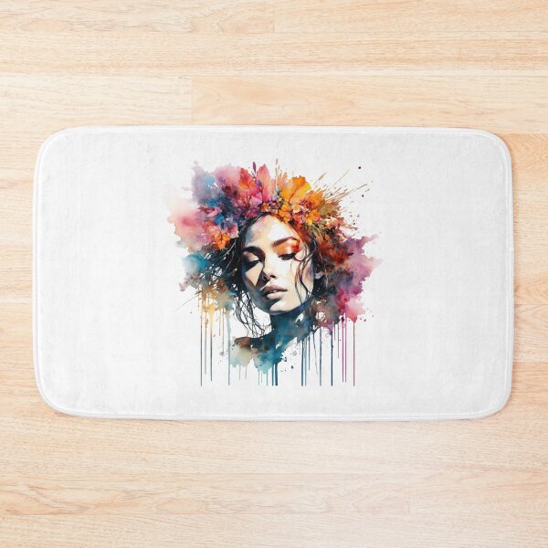 Item preview, Flower Head Women Watercolour #1 designed and sold by fluidwatercolor.