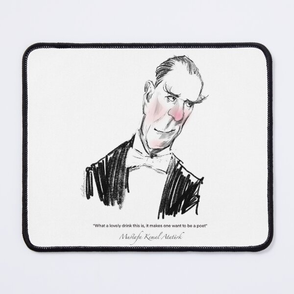 Item preview, Mustafa Kemal Atatürk caricature with quote designed and sold by Theo Veldema.