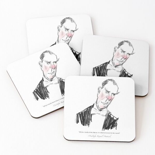 Artikelvorschau, Mustafa Kemal Atatürk-Karikatur mit Zitat entworfen und verkauft von Theo Veldema.