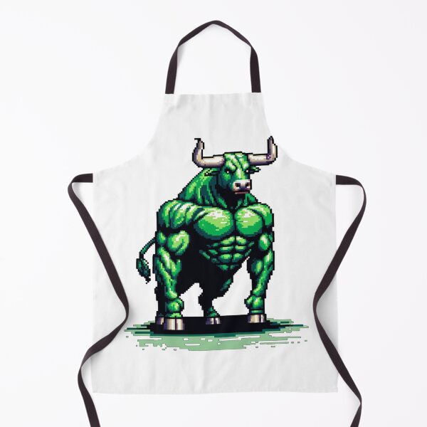 Item preview, Green Bull Symbolizing a Strong Financial Market Pixelated designed and sold by kylmllr101684.