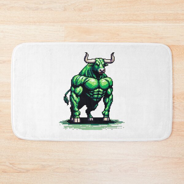 Item preview, Green Bull Symbolizing a Strong Financial Market Pixelated designed and sold by kylmllr101684.