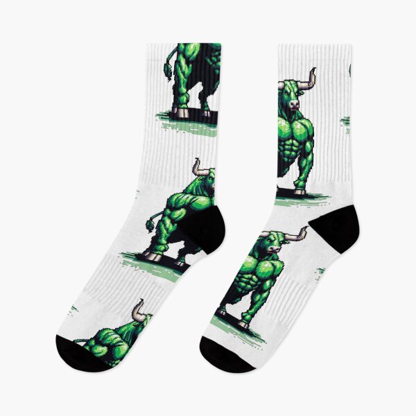 Item preview, Green Bull Symbolizing a Strong Financial Market Pixelated designed and sold by kylmllr101684.