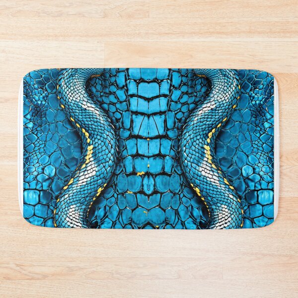 Item preview, Snakeskin Blue Snake Serpent Animal Print Viper Fashion designed and sold by couture-rapture.