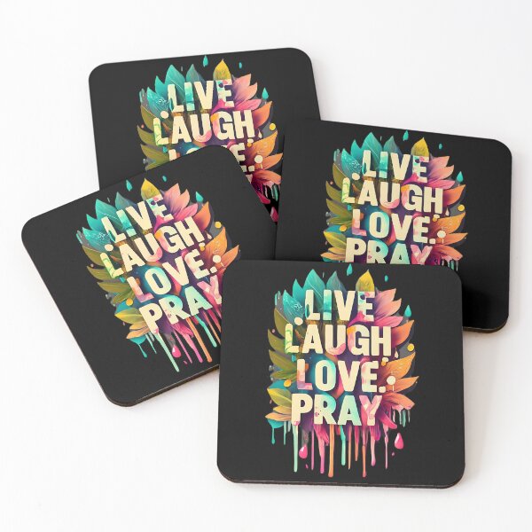 Item preview, Live Laugh Love Pray - Obra de arte vibrante - Cristiano inspirador designed and sold by Chez-Creations.