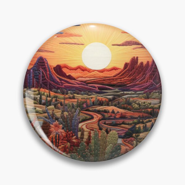 Item preview, 3D Embroidery Print of Desert Sunset designed and sold by NDMDesignStudio.