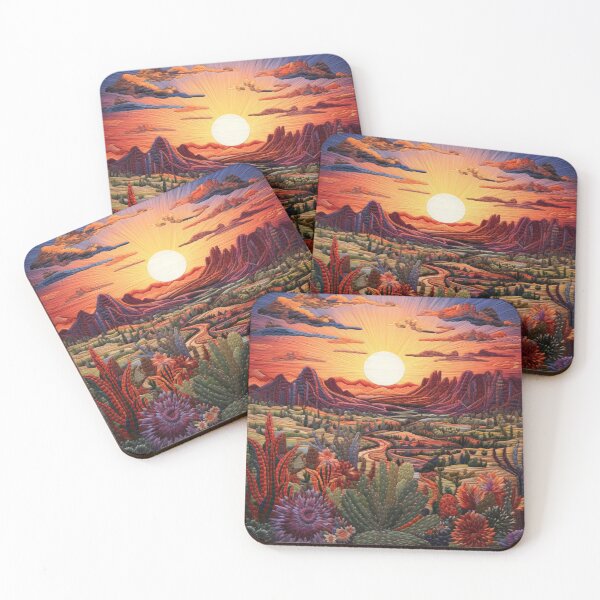Item preview, 3D Embroidery Print of Desert Sunset designed and sold by NDMDesignStudio.