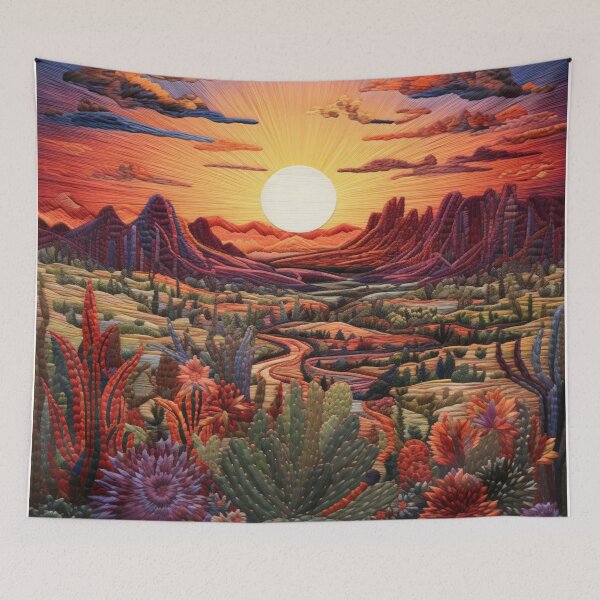 Item preview, 3D Embroidery Print of Desert Sunset designed and sold by NDMDesignStudio.