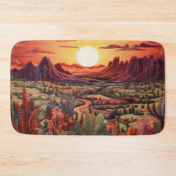 Item preview, 3D Embroidery Print of Desert Sunset designed and sold by NDMDesignStudio.