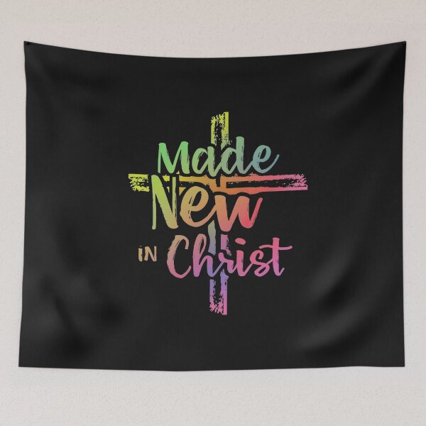 Item preview, Made New in Christ, Cross art designed and sold by Faithloveshop.