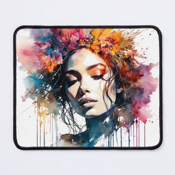 Item preview, Flower Head Women Watercolour #1 designed and sold by fluidwatercolor.
