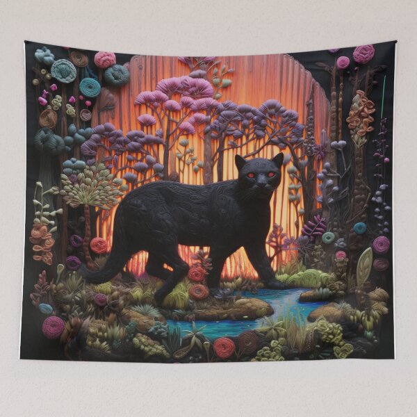 Item preview, Panther In Psychedelic Forest  designed and sold by NDMDesignStudio.