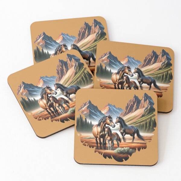 Item preview, Wild Mustang Family designed and sold by critterpatchusa.