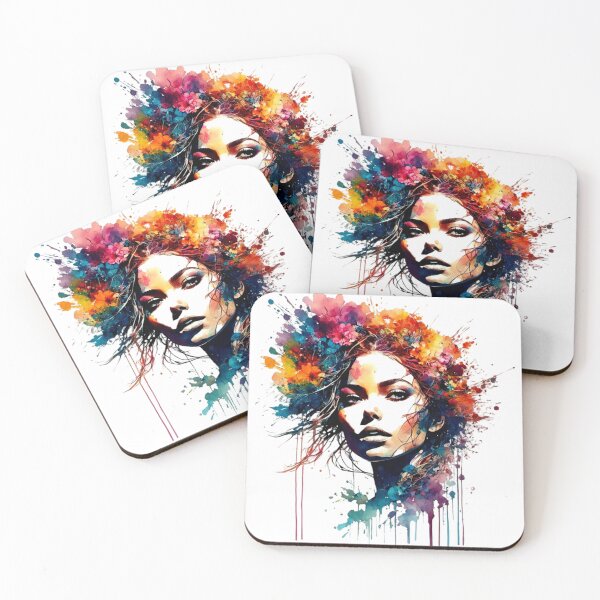 Item preview, Flower Head Women Watercolour #2 designed and sold by fluidwatercolor.