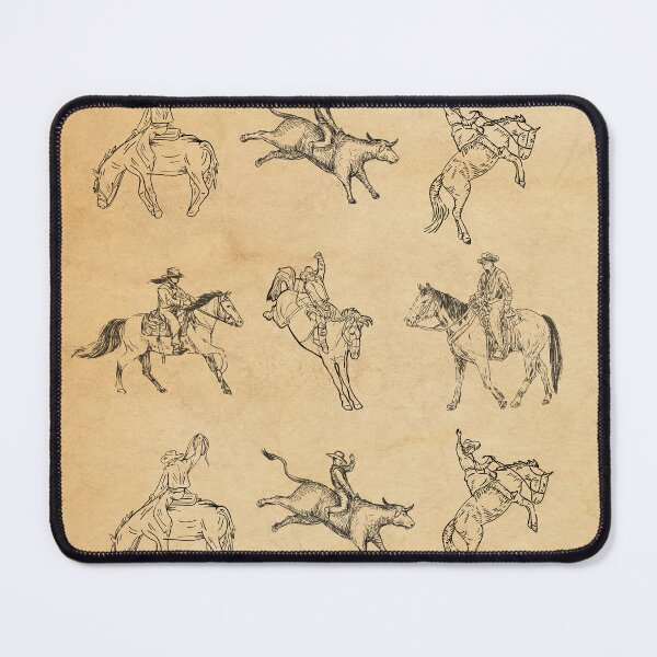 Item preview, Bucking Horses and Cowboy Sketches in Pen designed and sold by julyperson.