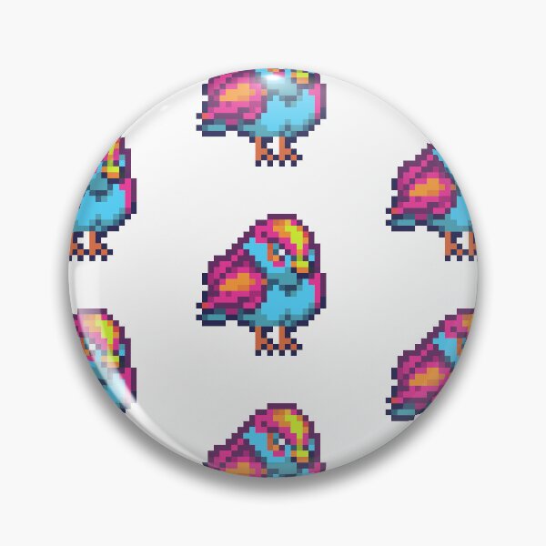 Item preview, Side view of Pixel art Multicolored bird designed and sold by Sushi-Pixels.