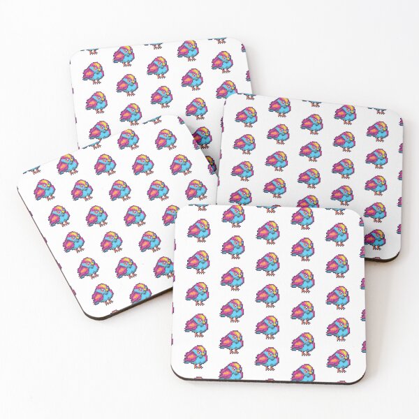 Item preview, Side view of Pixel art Multicolored bird designed and sold by Sushi-Pixels.