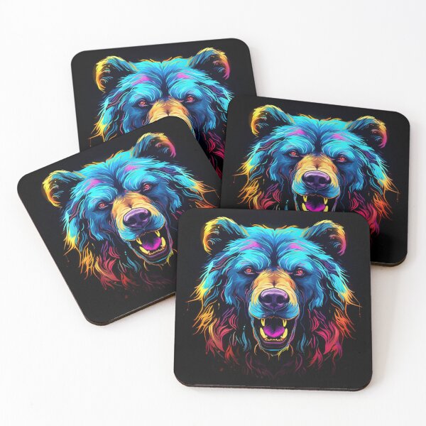 Item preview, Bear Pop Neon Art 2 designed and sold by AstroRisq.