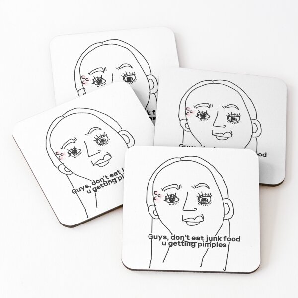Item preview, Guys, don't eat junk food I'm getting pimples designed and sold by ssimk.