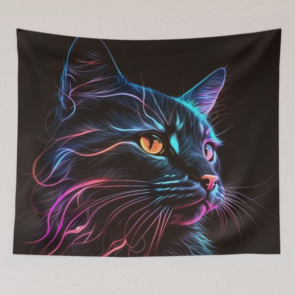 Item preview, Cat Neon Art 4 designed and sold by AstroRisq.