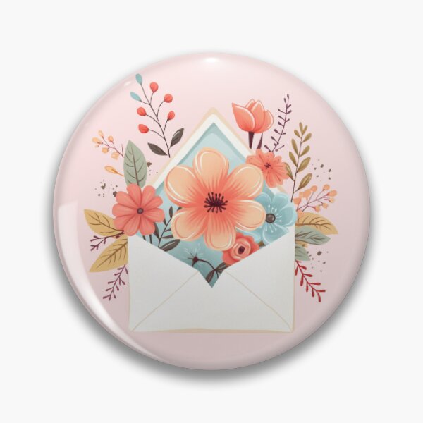 Item preview, Cute envelope with flowers sticker designed and sold by Yu-Future.