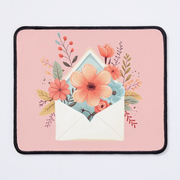Item preview, Cute envelope with flowers sticker designed and sold by Yu-Future.