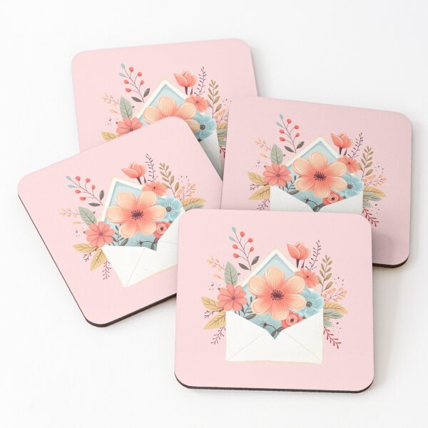 Item preview, Cute envelope with flowers sticker designed and sold by Yu-Future.