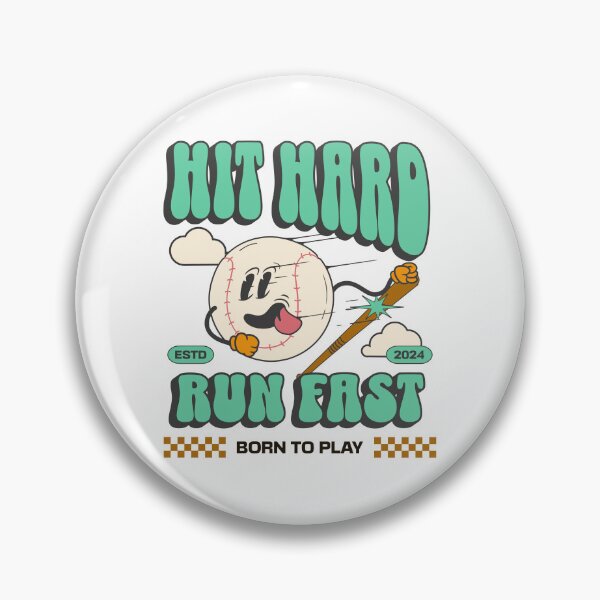 Item preview, Hit Hard Run Fast Baseball designed and sold by TboneTreasures.