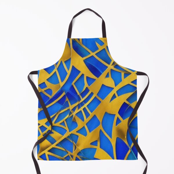 Item preview, Abstract Blue and Gold Inlay Pattern designed and sold by calibrit.