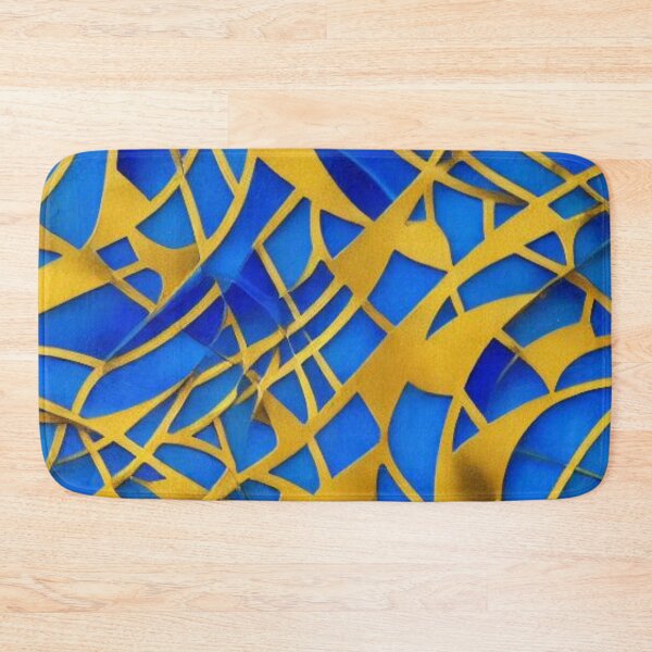 Item preview, Abstract Blue and Gold Inlay Pattern designed and sold by calibrit.