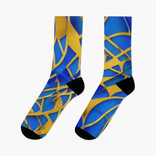 Item preview, Abstract Blue and Gold Inlay Pattern designed and sold by calibrit.