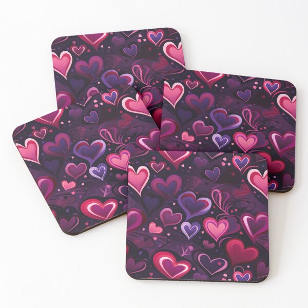 Item preview, Valentine's Day Berry Hearts Fluid Pattern designed and sold by AgathaZolastore.