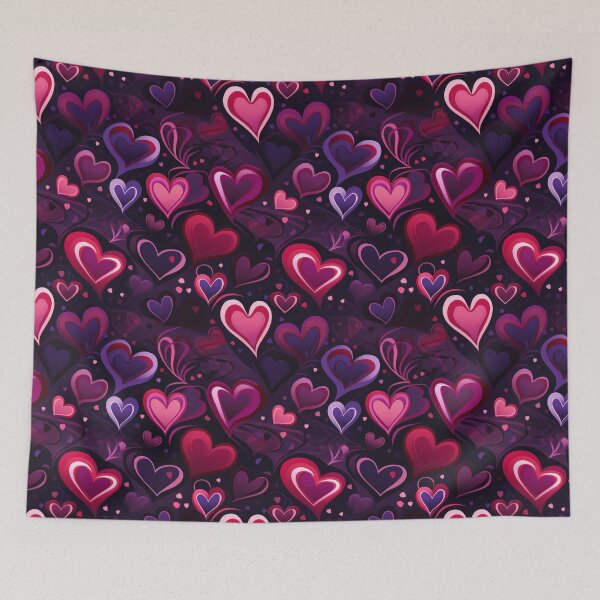 Item preview, Valentine's Day Berry Hearts Fluid Pattern designed and sold by AgathaZolastore.