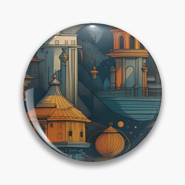 Item preview, pintura de ciudad designed and sold by norachiang.