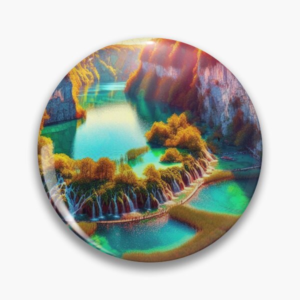 Item preview, Plitvice Lakes National Park, Croatia - Colorful Mosaic  designed and sold by HausKatz.