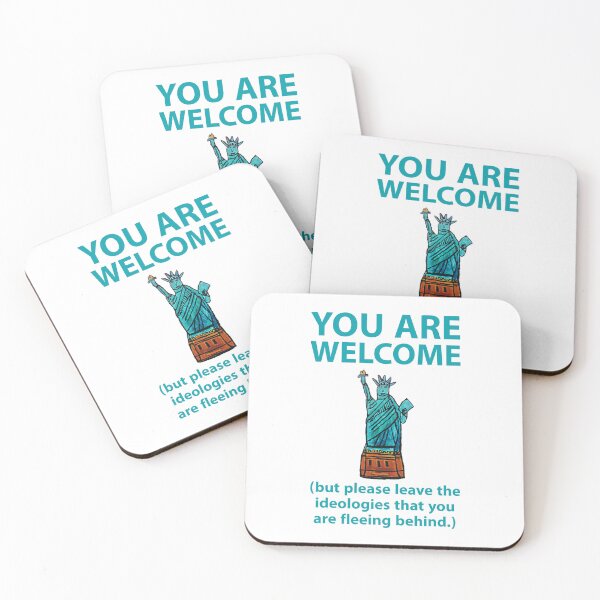 Item preview, You are welcome but… funny Statue of Liberty design  designed and sold by Rachel the Artist .