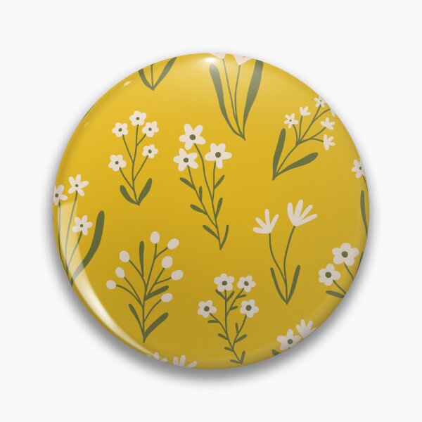 Item preview, Tiny flowers - Mustard yellow designed and sold by Illustrated by Nat.